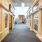 a long hallway with white walls
