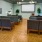a room with chairs and a projector